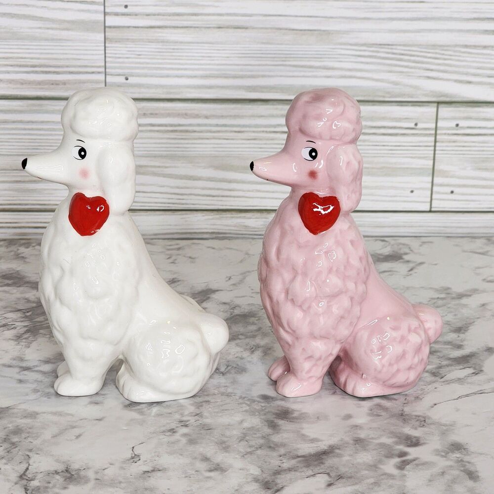 Target Spritz 2024 Valentines Day Poodle Dog Ceramic White Pink Set SOLD OUT